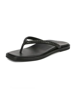 Vionic Black Beaded Toe-Post Sandals